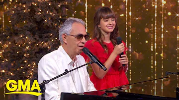 Virginia and Andrea Bocelli perform 'Let It Snow'