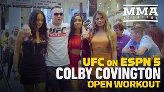 At ufc on espn 5, colby covington explains why he has to cancel his
session wednesday afternoon in newark. subscribe: http://goo.gl/dypsgh
check out our full...