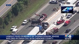 Husband of woman killed in I-85 'chute' crash files lawsuit
