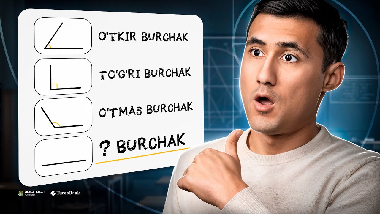 Burchak turlari | 7-sinf Geometriya #4