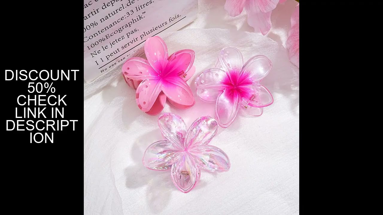 3pcs/set Sweet Summer Flower Hair Claw Clips For Women Girls Barrette Crab Ponytail Clip Hairpin Bea