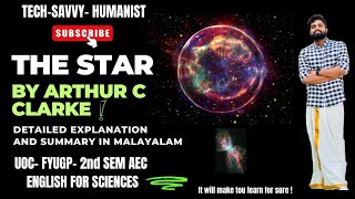 The Star by A.C Clarke-2nd SEM AEC English for Sciences-Detailed explanation in Malayalam with notes Update