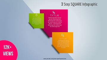 24.Create 3 Step SQUARE infographic|Powerpoint Presentation|Graphic Design|Free Template
