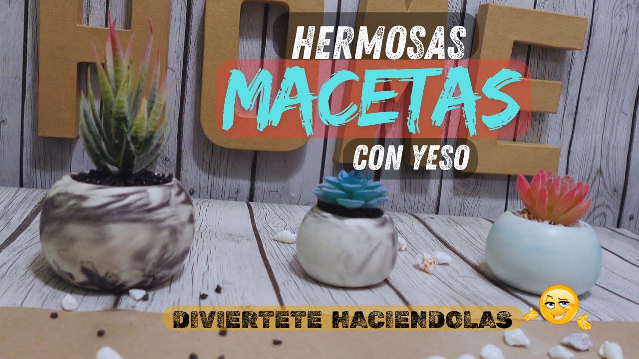Crea tus macetas con yeso desde cero