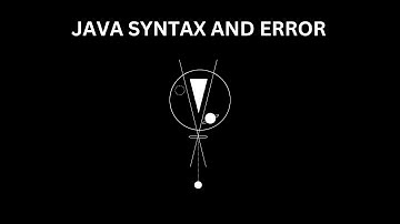 Java | Syntax & Error | PART 01
