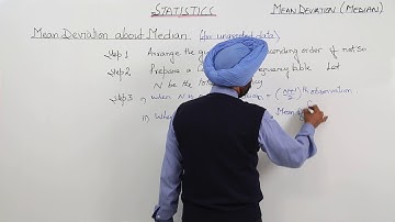 ICSE CLASS 11 MATH - Statistics - 3  Mean deviation about Median Type II   Ungrouped Data
