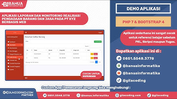 APLIKASI LAPORAN DAN MONITORING REALISASI PENGADAAN BARANG DAN JASA PADA PT XYZ BERBASIS WEB - DEMO