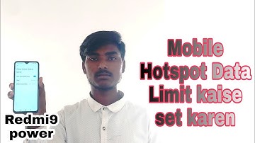 Mobile Hotspot Data limit kaise set karen