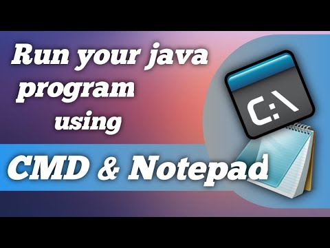 Run java program using notepad and cmd | Manoranjan |