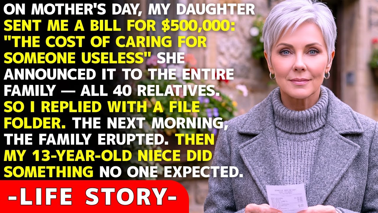 My Daughter Sent Me a $500,000 Bill Labeled “The Cost of Someone Useless” — My Reply Was Worse