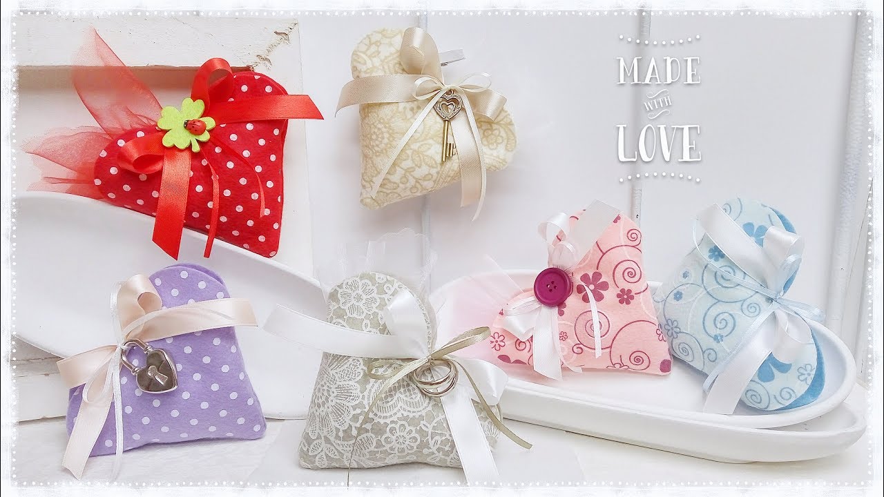 Cuor di feltro: porta confetti & porta lavanda