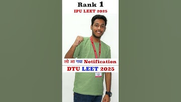 DTU LEET 2025 Notification | DTU LEET Coaching | DTU Lateral Entry Exam | DTU LEET Form | #dtuleet