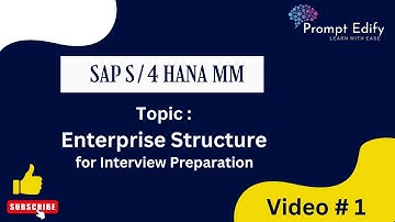 SAP S/4 HANA MM Enterprise Structure Interview Preparation