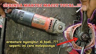 CARA MEMPERBAIKI GERINDA MACET TOTAL - maktec mt90/mt91a bearing jebol