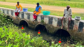 Fishing Video || Expert grandfather taught two village girls the best techniques for catching fish