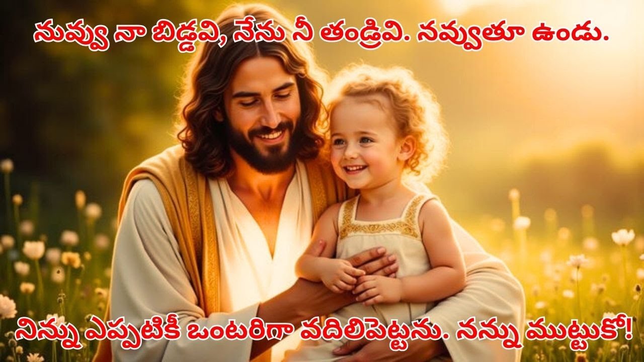 నువ్వు నా బిడ్డవి, నేను నీ తండ్రివి. నవ్వుతూ ఉండు.#christiansongs #jesussongs #jesus #bible