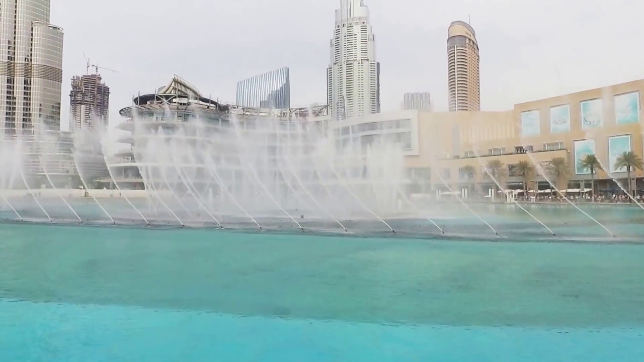 Dubai Fountain Daytime Water Show Traveling the World from Time to