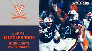 Virginia RB Jekail Middlebrook Highlights vs. Syracuse