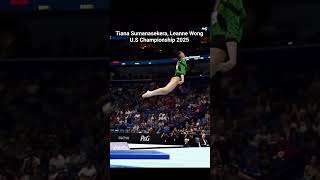 Leanne Wong,Tiana Sumanasekera on floore |U.S Championship 2025 |#yt #sports #shorts #athlete #fyp