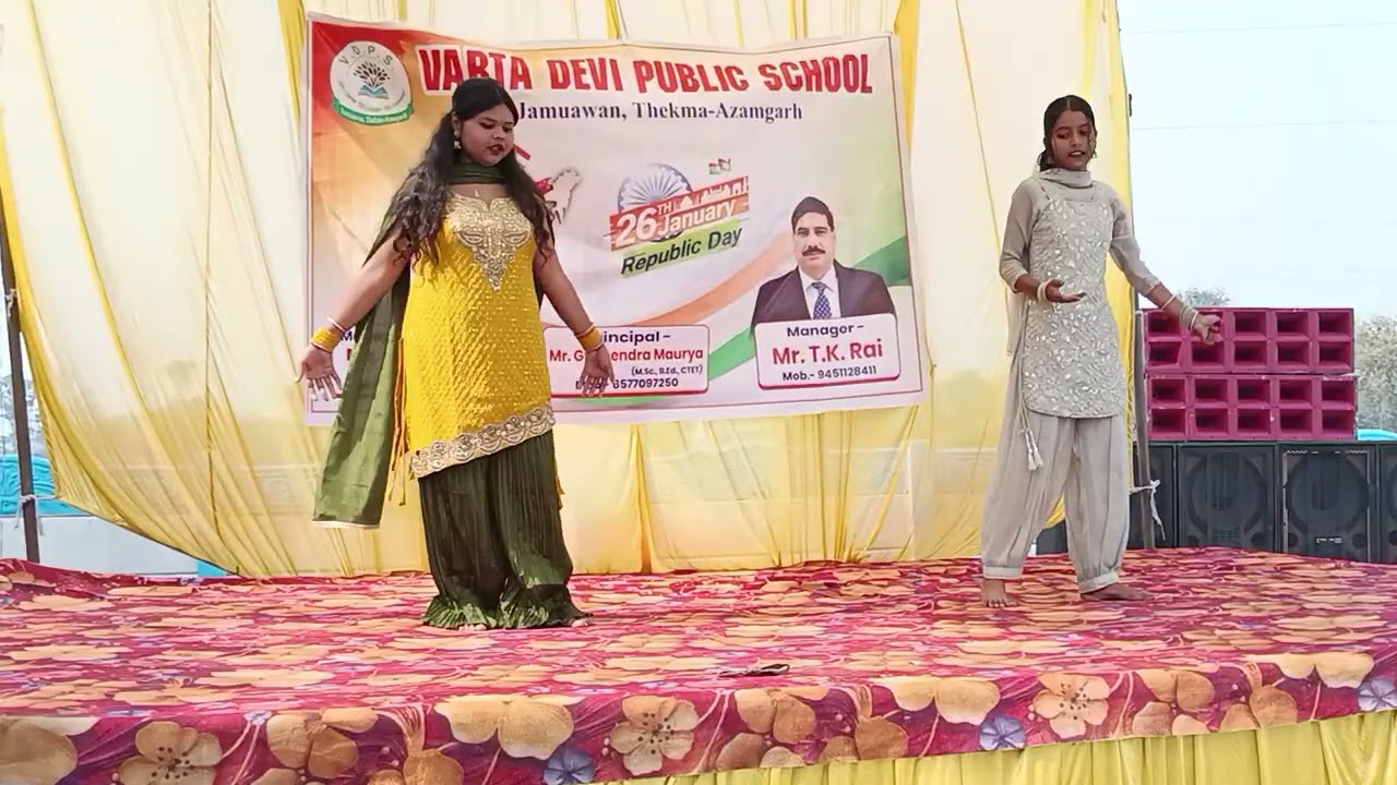 Maine payal hai chhankai song dance video by class 5th students vdps 