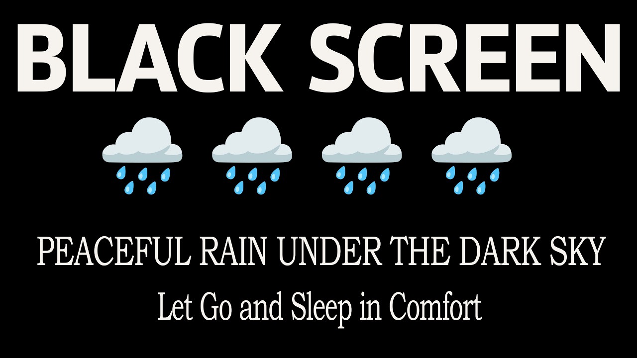 Black Screen | Fall Asleep Instantly with Extremely Heavy Rain & Thunder