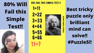 1=11 2=22 3=33 4=44 5=55 6=66 11=?! 80% Will Fail this Simple Test!Logic IQ TEST!Viral Maths Puzzle!