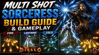 Multi Shot Sorceress Build Guide &amp; Gameplay | Diablo 2 Resurrected Mod