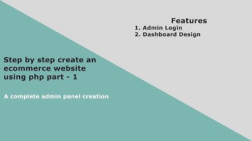 How to create a ecommerce website using PHP part - 1 | step by step website create | E-CODEC