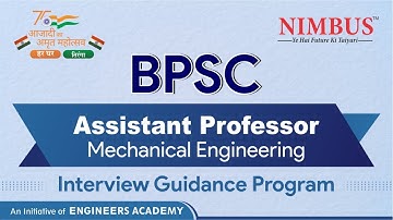 BPSC Assistant Professor Interview Preparation | Mechanical Engineering | Tips & Guidance #bpscmock