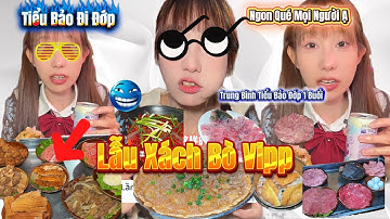 Tổng Hợp | Tiểu Bảo Đớp Lẫu Xách Bò Vs Giò Heo Nổi Tiếng Trùng Khánh#thanhdop #tieubao #mukbang