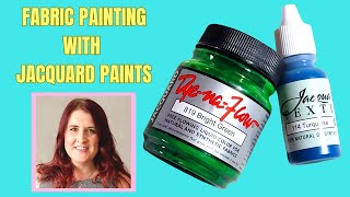 Fabric Painting tutorial using & applying Jacquard Dyenaflow & Jacquard Textile fabric paint