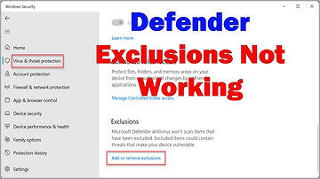 how to Defender Exclusions Not Working windows 11 or 10