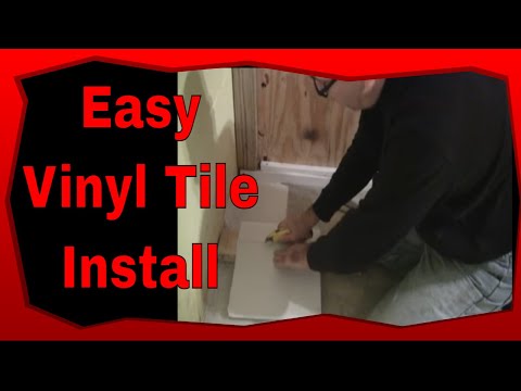 How To Tile Concrete Floors With Self Adhesive Vinyl Tiles Youtube