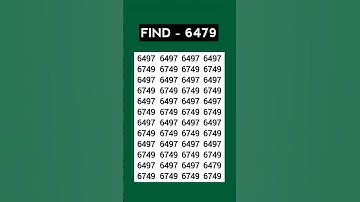 ASMR Eye Test 👁️ | Find 6479 Hidden Fast! | Most Relaxing Focus Challenge #Shorts