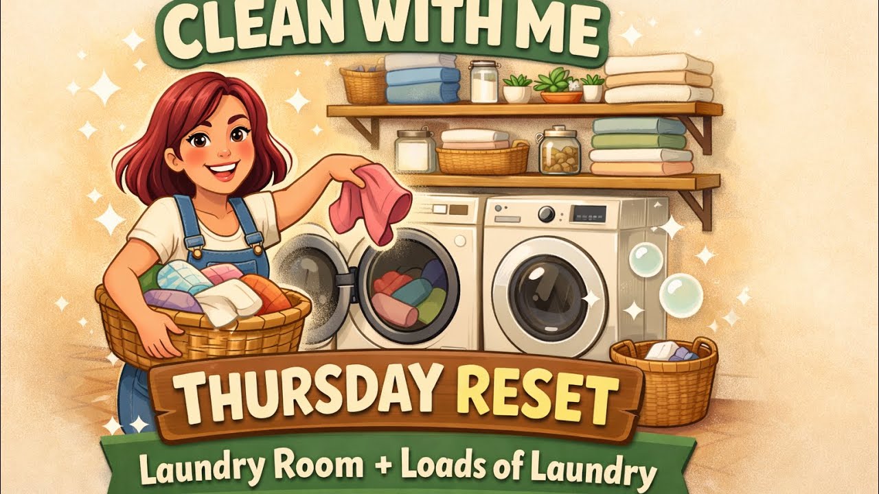 Clean With Me Thursday 🧺 Real Life Laundry Room Reset + Motivation to Get It Done!
