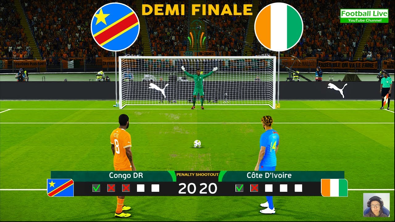 RD Congo 🆚 Côte d'Ivoire - Penalty Shootout 2024 | Demi Finale Coupe d'Afrique des Nations 2023 |PES