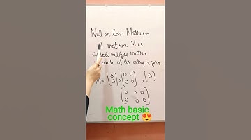 Null matrix || Maths || @Ocean of Knowledge || #short