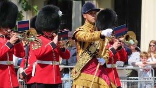 Band of the Welsh Guards March to Horse Guards - Trooping the Colour 2023