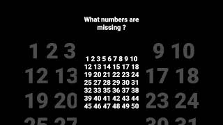 what numbers missing 