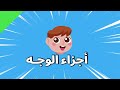 تعليم اسماء أجزاء الوجه للأطفال     