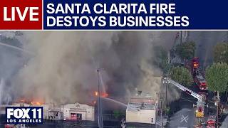 Santa Clarita fire destroys several businesses
