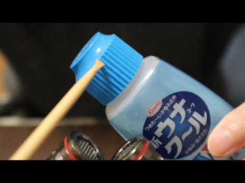 【ASMR ・雑い】ウナクールをタッピング♪蓋のでこぼこを耳かきでひっかく音フェチ♪