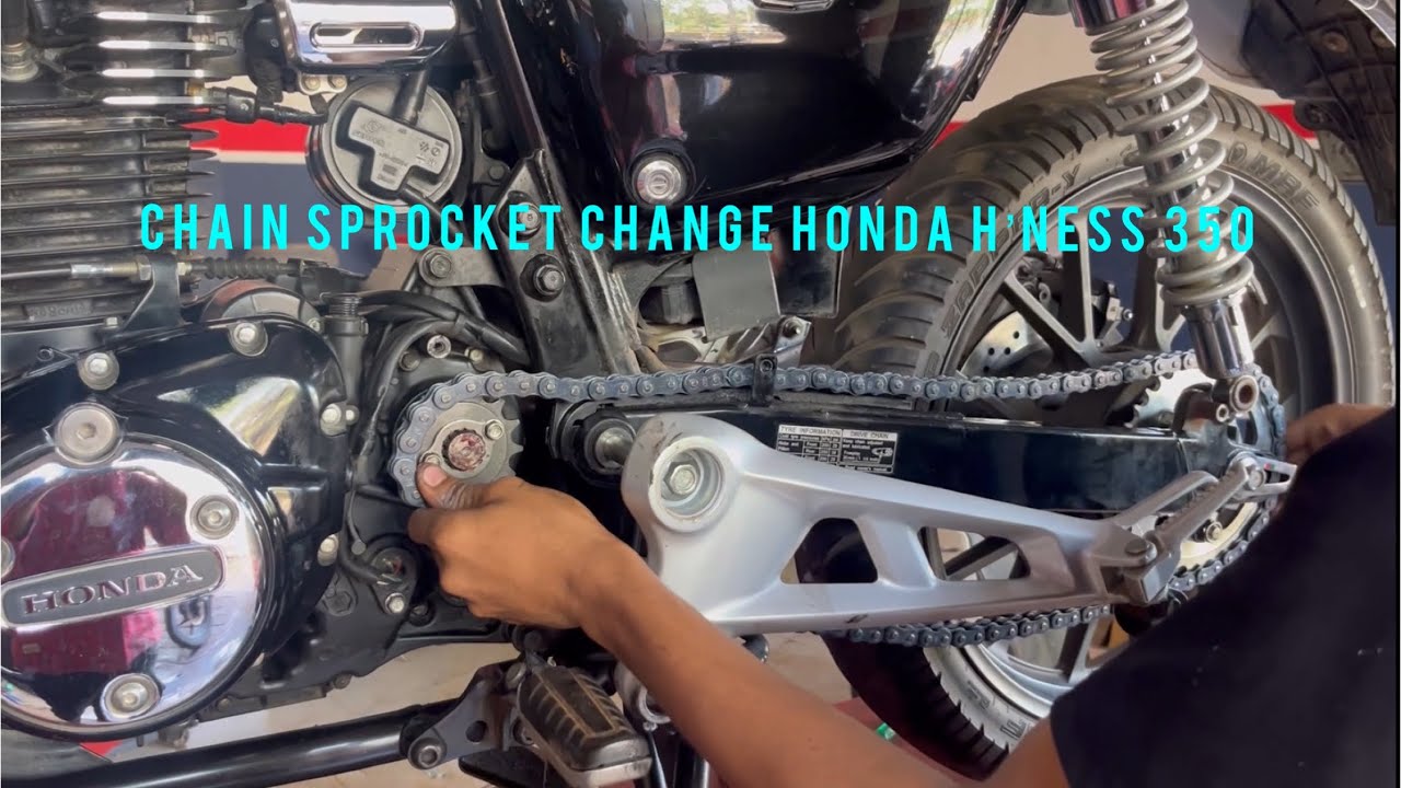 Honda hness 350 chain sprocket change YouTube