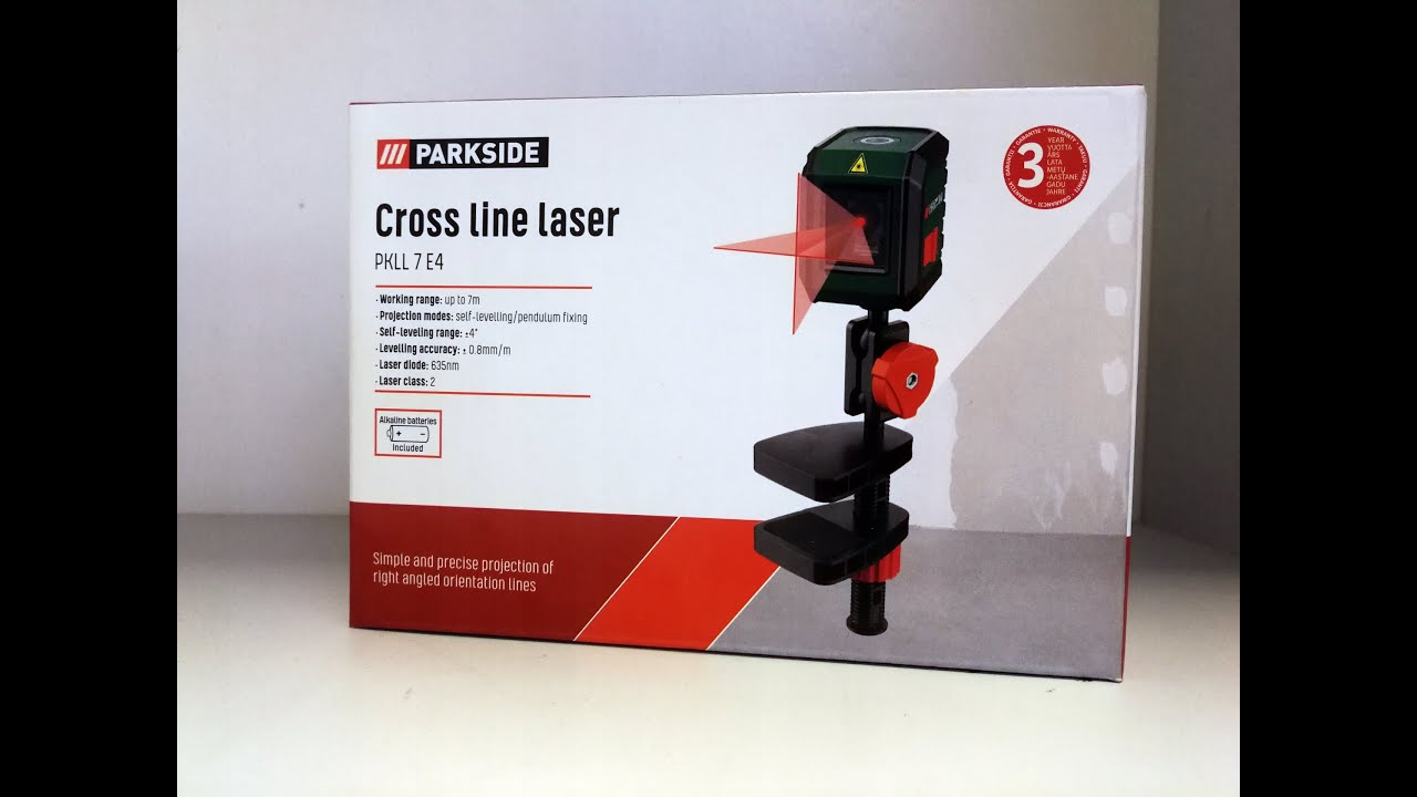 Laser Parkside PKLL 7 - YouTube Unboxing Cross E4 Line