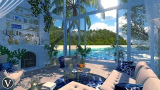 Overwater Beach Villa | Day & Sunset Ambience | Ocean Waves & Tropical Nature Sounds