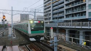 [今は何線？] E233系7000番台 埼京線直通各駅停車新宿行き 武蔵小杉(JS-15)到着