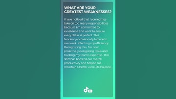 What are your greatest weaknesses? | A confident response on managing weaknesses. #jobinterview