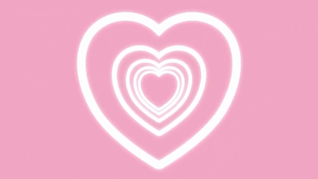 1 Hour Valentine’s 2025 Pastel Pink Heart Tunnel Loop Strawberry Galantine Background | TV Wallpaper