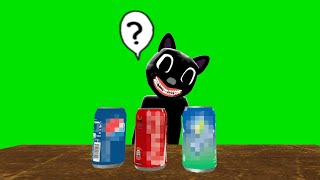 Cartoon Cat drink......? Green screen [ trevor henderson ]