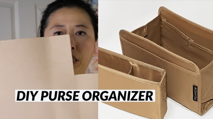 DIY handbag purse organizer using carry bag no sew in 2 minutes/How to  organize purse 